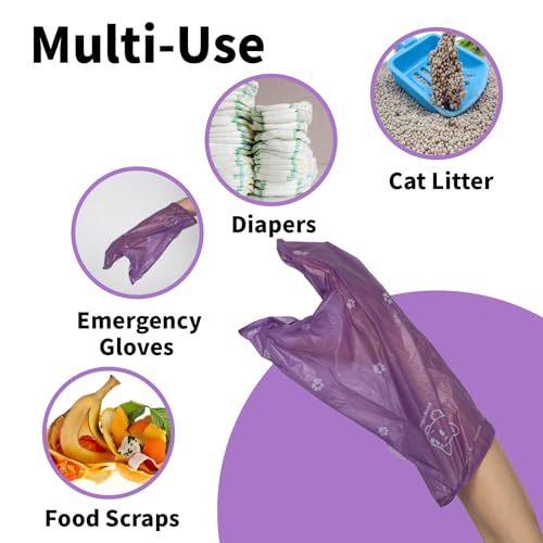 Image of Scented Dog Poop Bags With Dispenser, Strong and Leak-proof Waste Bags for Pets, 870 Count (58 Packs of 15), 13 Inch x 9 Inch (Purple)