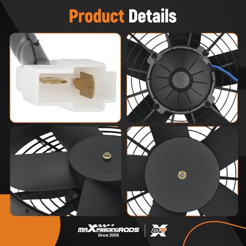 Image of maXpeedingrods for Spal 12 inch High Performance Puller Radiator Cooling Fan 1640 CFM Paddle Blades, 30102038 VA01-AP70 LL-36A