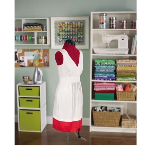 Singer DF150SM_RD Female Adjustable Red Dress Form Fits Sizes 4-10 Pinnable Mannequin Body Torso thumb #2