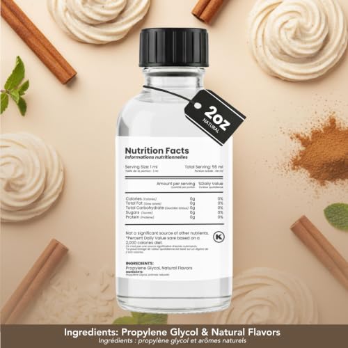 Image of Dolce Flav Natural Horchata Extract, Water Soluble - 2 oz | Authentic Cinnamon Rice Flavoring for Baking, Desserts, Beverages & Syrups - Sugar Free, Kosher, Allergen Free