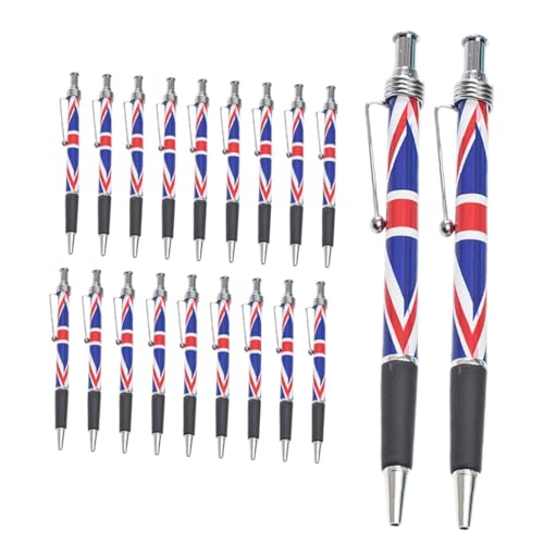 GETAJGHSD 20個国旗デザインボールペン 滑らかな黒インクで書くためのパトリオティック文房具 学校 オフィスでのサインや日常の執筆に