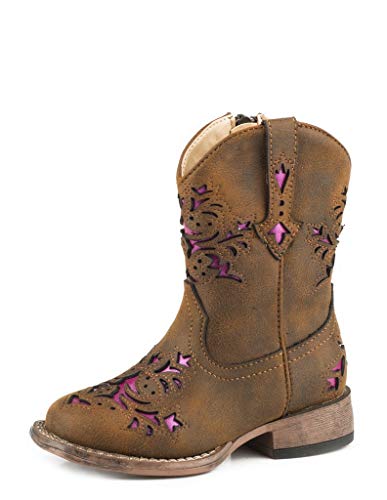 ROPER Toddler Lola Square Toe Tan Boots