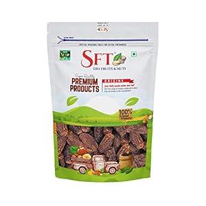 SFT Dried Dates Brown,Black/Sukha Khajoor (Kala Chuara) 1 Kg