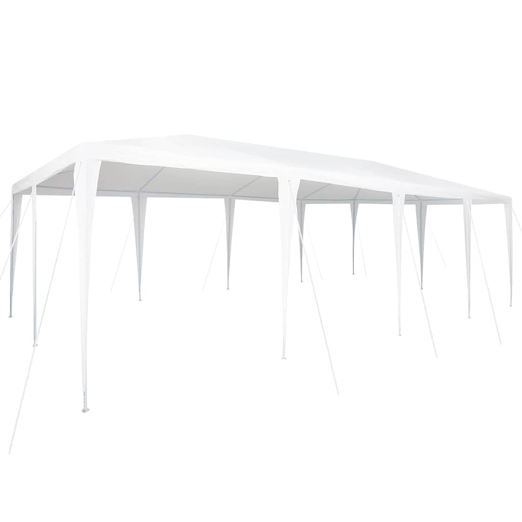 Namiot Imprezowy Biały 800 x 400 x 266 cm | Polietylen i Stal, Łatwy Montaż, Wodoodporny, Na Taras i Ogród