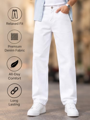 Clyver Men's Regular Fit Stretch Jeans, Blue - Image 8