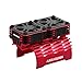 Twin Metal RC Cooling Fans 30mm 28000 RPM with Motor Heatsink-Update Parts RC Fan for 1/8 1/7 Scale RC Cars 540 3650 550 3670 Motor,Diameter Size of Brushless Motor is 36mm (Red)