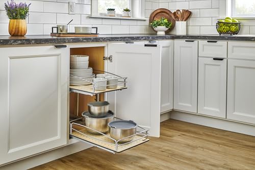 Image of Rev-A-Shelf Dual Pullout Organizer for Cabinets, Min Opening Width 20 inch