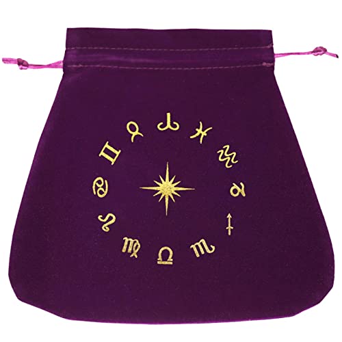 1 peça, bolsa de tarô de flanela disco constelação bolsa de armazenamento de cartas de tarô e bolsa