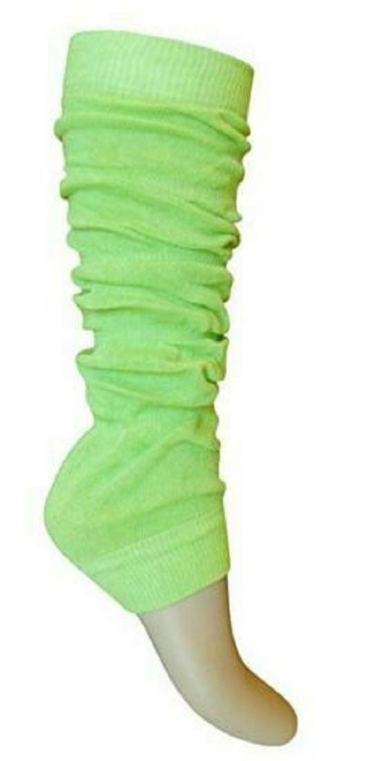 Hiffy Girls Neon Yellow Kids Plain Leg Warmer School Dance Wear Legwarmer Tutu Fancy (Neon Yellow)