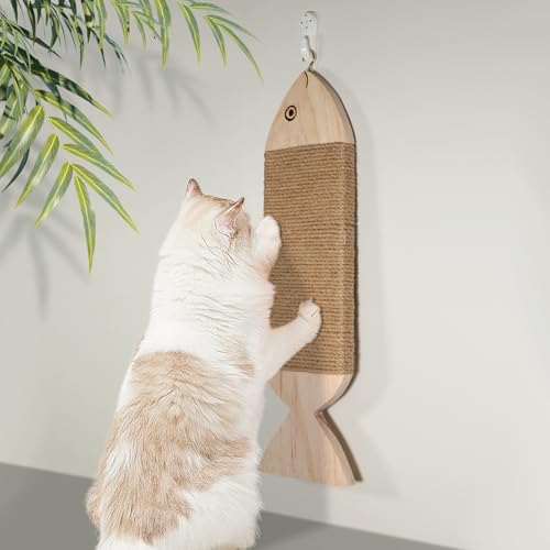 Rascador de Pared para Gatos con Cuerda de Yute Natural miniatura 4