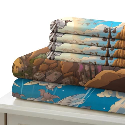 Drap de couette Jésus 3D religieux microfibre 220x240cm avec 2 taies d'oreiller