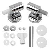 Universal Toilet Seat Hinge Replacement, 1 Pair Quiet Slow Soft Close Toilet Seat Hinges, Fits Most Toilet Seats Easy Install with Screws, Compatible with Bidet/Elongated/Round Toilet