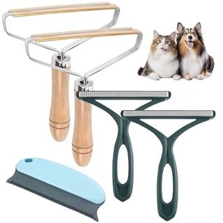 OWLMATE 5 Stück Fusselbürste, Hundehaare Entfernen, Tierhaarentferner Bürste, Fusselentferner für Sweater Woven Coat, Teppich, Strick, Tierhaar, Grün