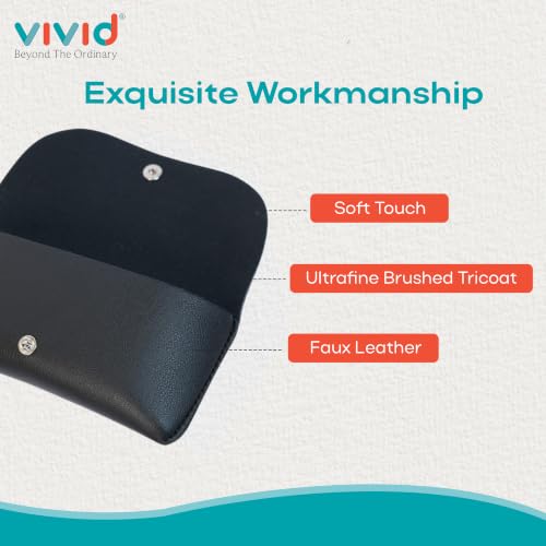 Image of VIVID Unisex Specs Snap Button Eyewear Dabbi Faux Leather Soft Case Cover