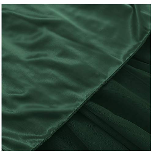 Obbue Women's A Line Tulle Party Evening Tutu Skirts Tea Length Dark Green-S/M #TOP5