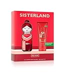 Benetton - Sisterland Red Rose Gift Set EDT 80 ml + Body Lotion 75 ml - Long Lasting- Fresh, Modern and Young Fragrance - Floral and Fruity Notes - Ideal for Day...