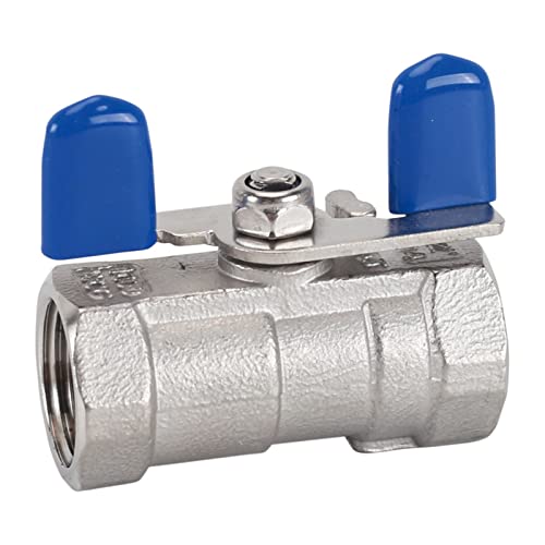 Vanne à bille acier inoxydable quart de tour filetée 1/2 femelle pour fluides
