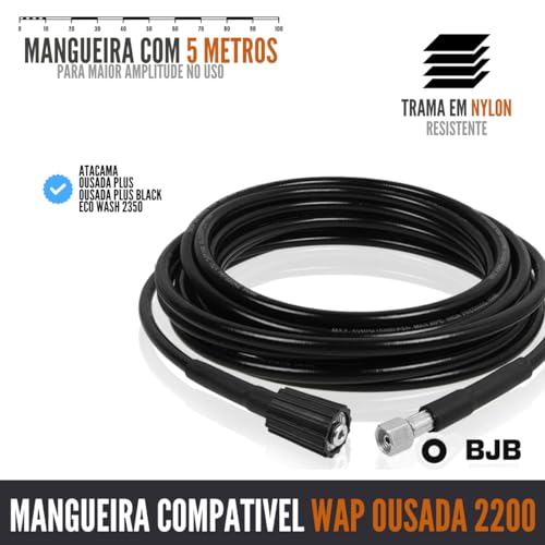Mangueira Lavadora Alta Pressão Compatível com Wap Ousada Plus 2200
