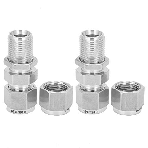 Mampara de Montaje de Acero Inoxidable, 2 Piezas de Mampara de Compresión, Férula Doble de Acero Inoxidable 316, Ollas para Elaboración de Cerveza o Accesorios para Ollas para