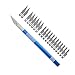 Produktbild Corintian Bastelmesser Skalpell Set mit 20 Ersatzklingen Cuttermesser - Profi Hobbymesser als Werkzeug für Plotter Zubehör und Fondant Messer DIY Set - Premium Cuttermesser Klingen für Bastel-Messer