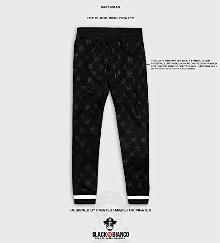 Black n Bianco Mens Womens Sweatpants Trouser Joggers Presented by Baby Milan Unisex Fit3