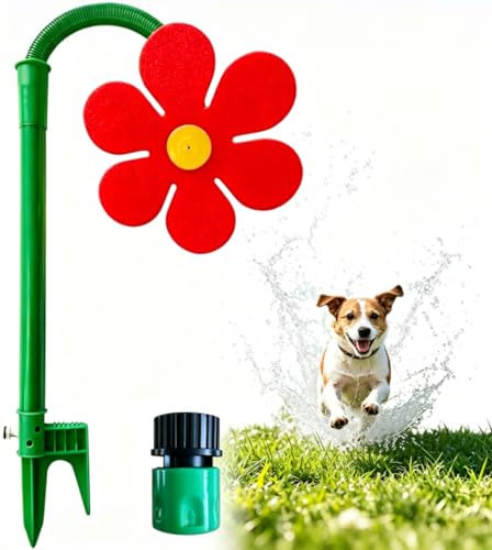 Crazy Daisy Sprinkler 360 Dancing Flower Water Sprinkler Crazy Dancing Flower Water Sprinklers Lawn Sprinkler for Yard Watering Dogs Playing