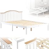 ◇ material de alta calidad: este marco de cama está hecho a mano por expertos con pino macizo y MDF de alta calidad y le da a su dormitorio el aspecto de muebles eternos. Recubierto con un acabado blanco naturalmente refinado y resistente al desgaste que siempre mantendrá su cama fresca y fácil de limpiar al mismo tiempo.