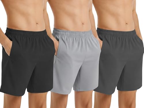 Image of NINQ Workout Half Pant for Man | Gym Shorts for Men with Drawstring Waist & 2 Zipper Pockets | Stylish Lightweight Shorts Pant for Men Sports