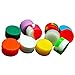 Ewell 50Pcs Non-Stick Silicone Wax Dab Containers 5ml Multi Use Storage Jars Cream Emulsion Bottles Assorted Colors