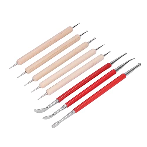 Double End Tracing, Dotting Small Portable Engraving Ng Wide Variety Set Drill Pen Modeling Tools for Carving Smoothing Clay Shaper Pens Wooden Leather G Presser