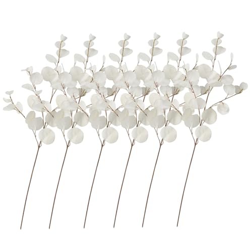 Tiges d'eucalyptus réalistes blanches pour votre décoration de mariage - 3