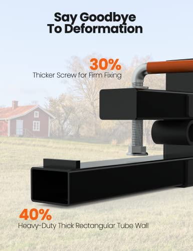 Garvee 60" Clamp on Pallet Forks, 4000LBS Heavy Duty Quick Attach Bucket Fork with Adjustable Stabilizer Bar for Tractor Loader Skid Steer,Black