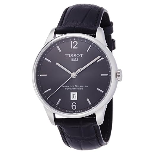 Tissot Reloj analógico Suizo automático para Hombre con Correa de Cuero T0994071644700, Negro, Correa