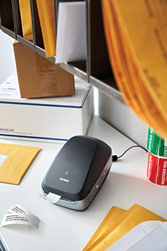 Impressora preta sem fio Dymo 2002150 LabelWriter, 71 etiquetas de quatro linhas/min