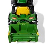 Rolly Toys RollyBox John Deere 408931 przyczepa do traktora (funkcja przechylania, kolor zielony, dla dzieci w wieku 3-10 lat, do traktora pedałowego)