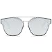 SojoS Classic Mirrored Square Sunglasses for Men and Women Double Bridge SJ2038 Silver Rim/Silver Mirrored Lens