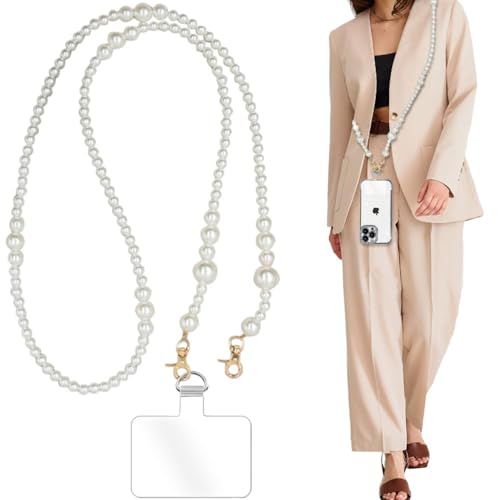 NATOSU Pearl Handy-Umhängekette, Handy-Lanyard, universeller...