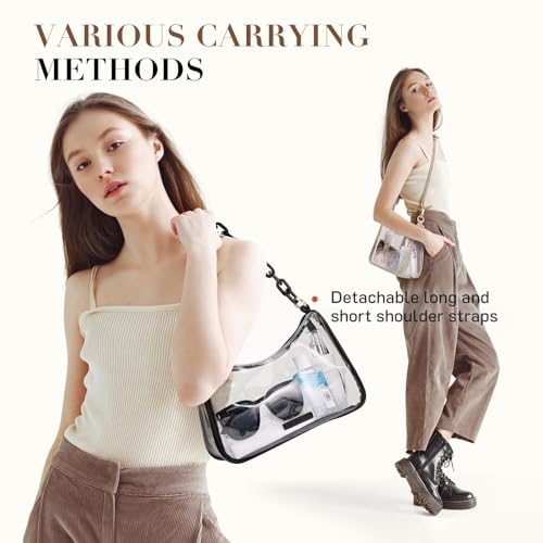 Missnine Clear Bag for Stadium Approved, Clear Crossbody Purse for Women Transparent Concert Handbag for Sport Stadium Events2