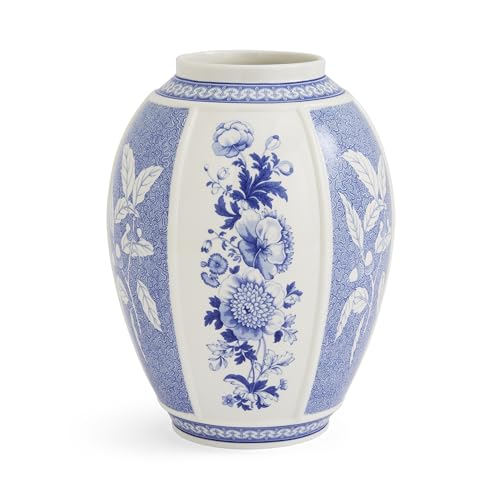 Spode Blue Italian Vase, 10-Inch Porcelain Decorative Accent with British