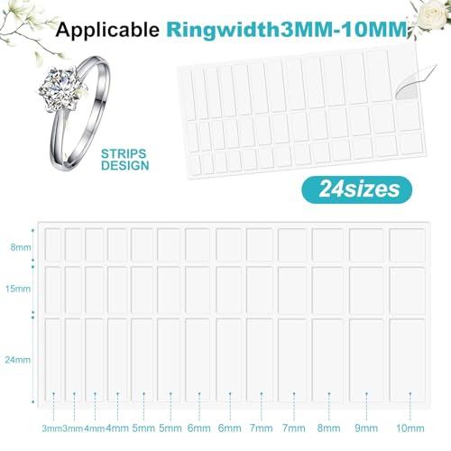YUXIANLB Invisible Rings Size Adjuster Set 313PCS Rings Sizer for Loose Rings Spiral Rings Reducer Jewelry Guard Rings Resizer Silicone Tightener Size Reducer Spacer Plug-in Invisible Rings Adjust
