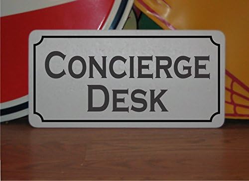 Concierge Desk Metal Tin Sign Hotel Motel