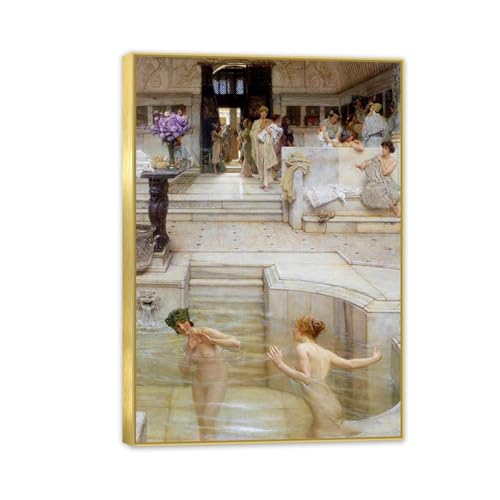 Tableaux sur toile avec cadre doré Lawrence Alma-Tadema 100x70