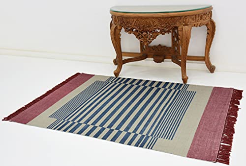 Image of Printed Rug Soft Floor Carpets with Anti Slip Backing for Living Room | Bedroom | Kids Room (Grey Blue, 5x7 Feet)