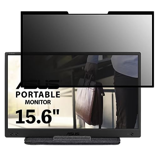 ASUS ZenScreen MB165B 15.6インチ 16:9 対応 粘着式 覗き見防止フィルター プライバシーフィルター パソコン PC 液晶保護フィルム ブルーライトカット 反射防止 着脱簡単 保護シート 着脱式