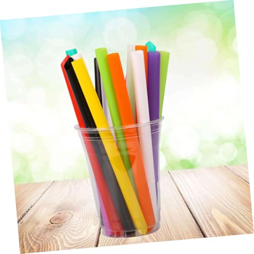 Pitillos desechables coloridos Beaupretty 200 pcs miniatura 2