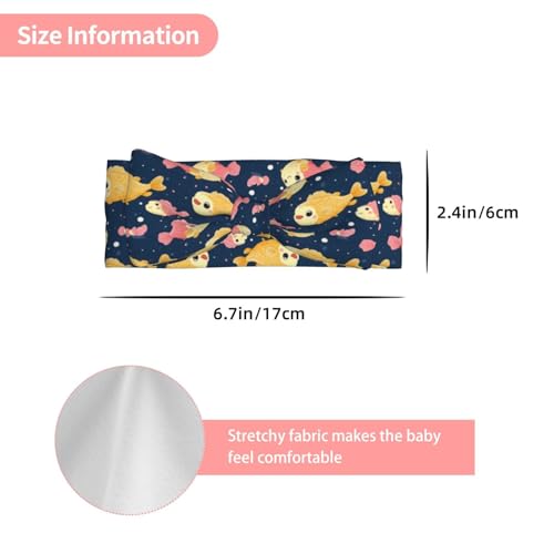 Cartoon Fish Cute Print Baby Girl Bows Headbands Baby Girls Newborn Headbands Infant Toddlers 0-6 Months3