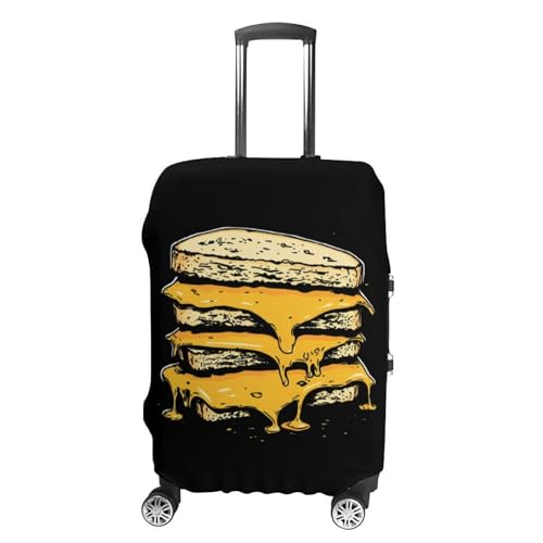 Grilled Cheese Sandwich Travel Luggage Cover for Suitcase 19-32 Inches Elastic Washable Baggage Protector