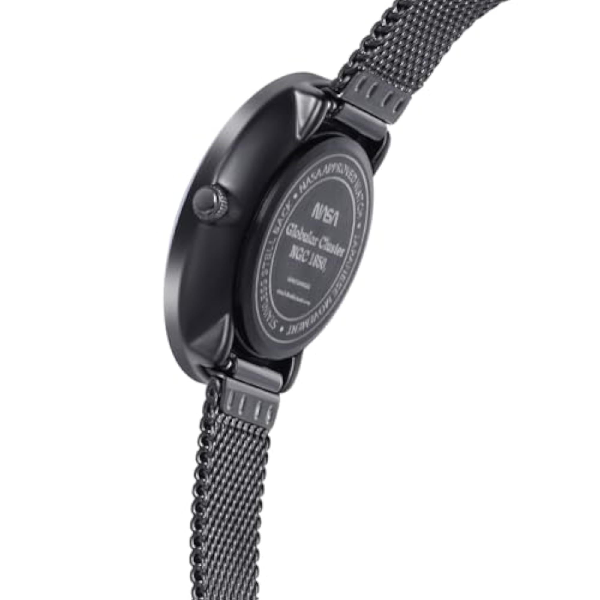 Women's NASA Approved Global Cluster NGC 1850 Watch with Black Mesh Band