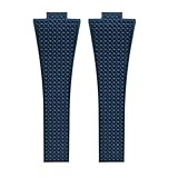 NFJNFCF Cinturino FKM compatibile con Tissot PRX Super Player Series da uomo in gomma fluo con fibbia a farfalla convessa a sgancio rapido, accessori for cinturini da 12 mm(Royal blue,12mm)