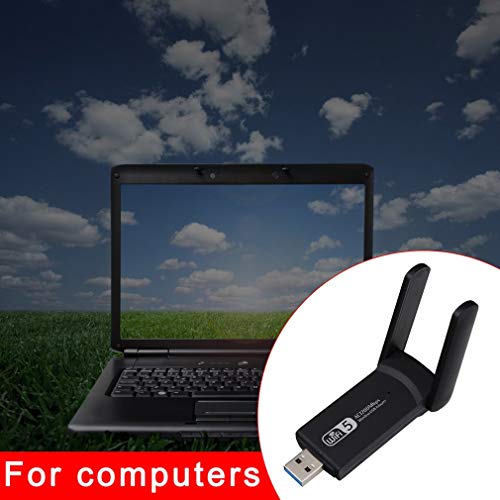 Adaptador Wi-Fi Usb 3.0 1200Mbps Dual Band 5Ghz 2.4Ghz Antena Wi-Fi DongleBlack
